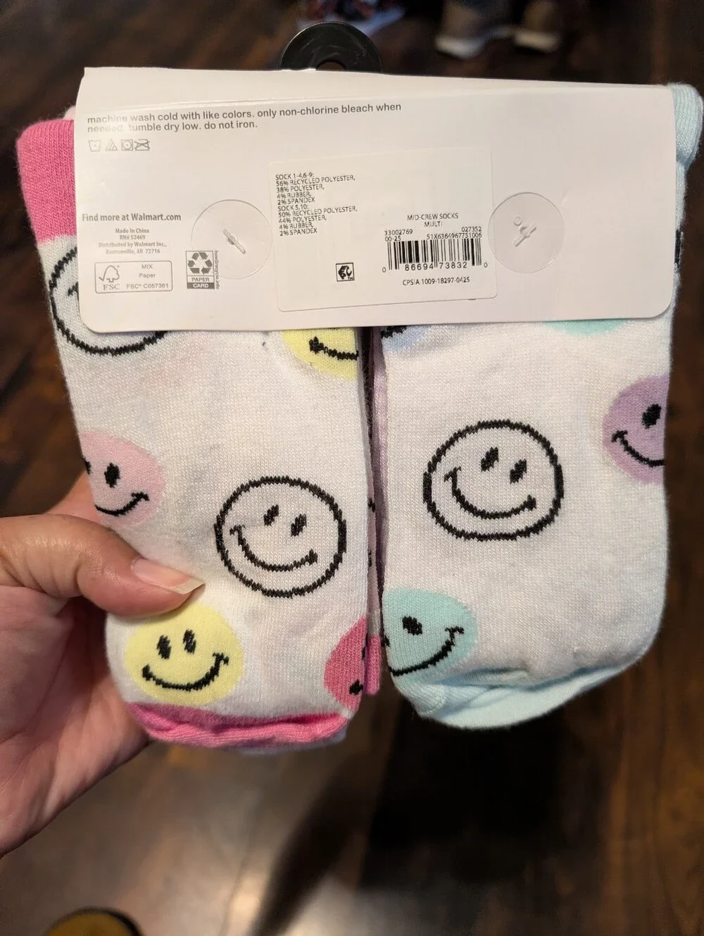 10 Pk Mid Crew Socks